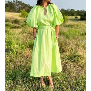 NEW BEULAHSTYLE chloe dress in neon green